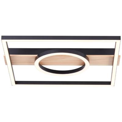 Brilliant PlafondlampMaureen 40 x 40cm zwart met hout - G99929A76