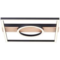 Brilliant PlafondlampMaureen 40 x 40cm zwart met hout - G99929A76