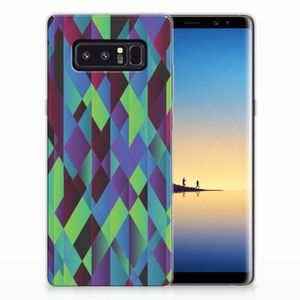 Samsung Galaxy Note 8 TPU Hoesje Abstract Green Blue