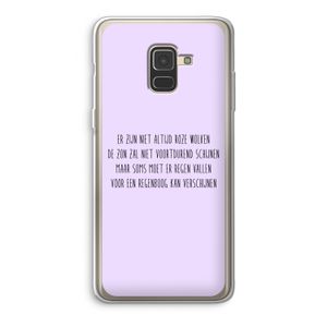 Regenboog: Samsung Galaxy A8 (2018) Transparant Hoesje