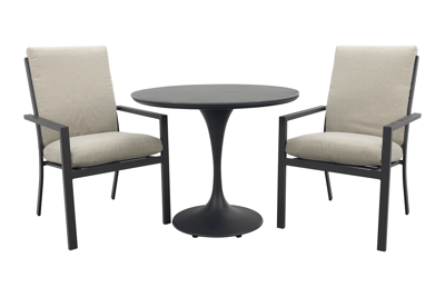 Sergio/Toscara ronde bistroset Ø90 cm. - Zand/Keramiek