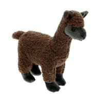 Pluche knuffel dier alpaca - bruin - 23 cm - knuffels uit Zuid Amerika - thumbnail