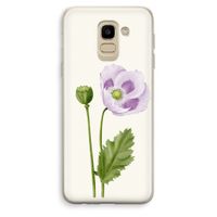 Purple poppy: Samsung Galaxy J6 (2018) Transparant Hoesje Purple poppy: Samsung Galaxy J6 (2018) Transparant Hoesje