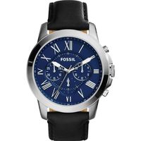 Horlogeband Fossil FS4990 Leder Zwart 22mm