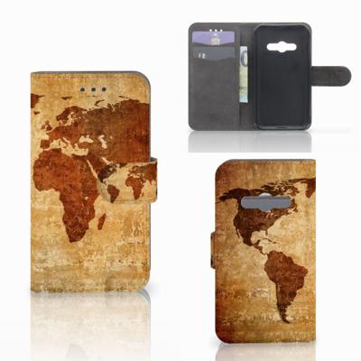 Samsung Galaxy Xcover 3 | Xcover 3 VE | Flip Cover | Wereldkaart