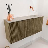 Toiletmeubel Mondiaz Joya Dlux | 90 cm | Meubelkleur Dusk | Faye wastafel Opalo Wasbak Rechts | Zonder kraangat(en)