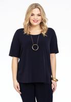 Yoek T-shirt A-lijn | Blauw | Maat 46/48