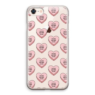 Chicks before dicks: iPhone 8 Transparant Hoesje