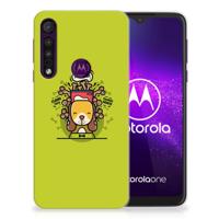 Motorola One Macro Telefoonhoesje met Naam Doggy Biscuit