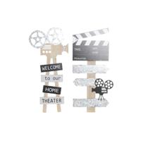 Wanddecoratie DKD Home Decor 32 x 2 x 70 cm Zwart Grijs Vintage (2 Stuks)