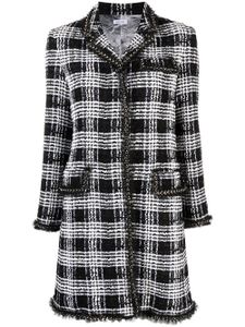 Thom Browne robe en tweed Chesterfield à coupe mi-longue - Noir