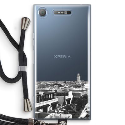 Marrakech Skyline : Sony Xperia XZ1 Transparant Hoesje met koord