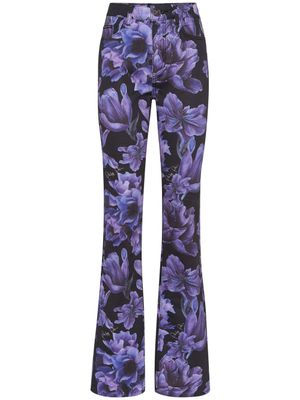 Philipp Plein jean bootcut à taille haute - Noir
