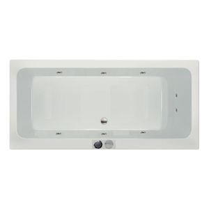Whirlpool bad Xenz Kristal | 170x75 cm | Acryl | Pneumatisch | Waterjetsysteem | Glans wit