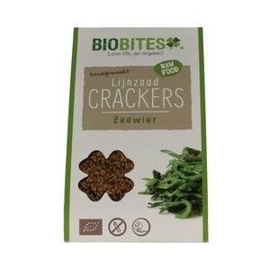 Biobites Lijnzaad Crackers Raw Zeewier 2st