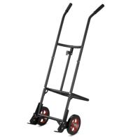 Vatentrolley Robuuste Metalen Trolley met 2 Rubberen Wielen en Ergonomische Handgrepen Bevestigingshaak met Veer voor Fabrieken Garages