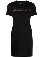 Just Cavalli robe en coton à coupe courte - Noir