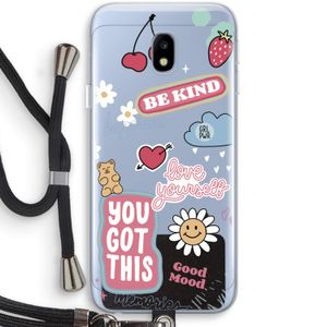 Positivity: Samsung Galaxy J3 (2017) Transparant Hoesje met koord