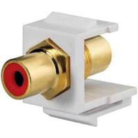 Rutenbeck 17000604 Cinch-connector Adapter, inbouw, Koppeling, dubbel Rood 1 stuk(s) - thumbnail