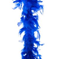 Carnaval verkleed veren Boa kleur blauw 2 meter   - - thumbnail