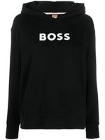 BOSS hoodie en coton biologique à logo imprimé - Noir