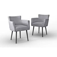NADUVI Collection Set van 2 eetkamerstoelen Billie linnen NADUVI Collection Set van 2 eetkamerstoelen Billie linnen