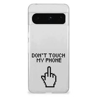Google Pixel 8 Pro Silicone-hoesje Finger Don't Touch My Phone