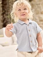 Babyshirt met korte mouwen grijsblauw