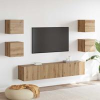 TV-kast 6 pcs Bruin 160 x 30 x 30 cm Bewerkt hout
