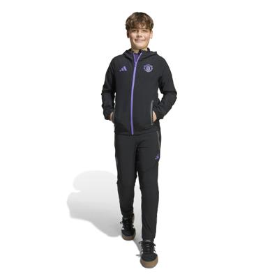 adidas Manchester United Vis Tech Trainingspak Full-Zip Kids Zwart Paars
