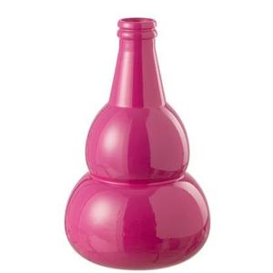 J-Line Vase Cocoon Glass Pink