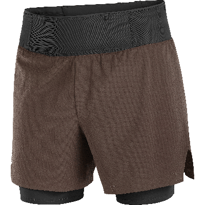 Salomon Sense aero 2in1 short 5" heren - BRUIN - Heren