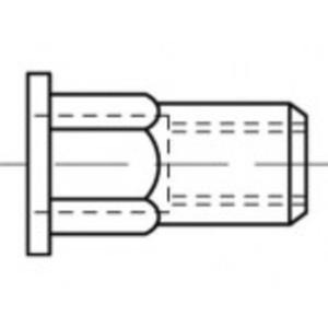 TOOLCRAFT TO-5380581 Popmoer M4 RVS 500 stuk(s)