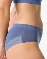 HEMA Dameshipster naadloos micro met kant blauw (blauw)