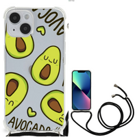 iPhone 14 Stevig Bumper Hoesje Avocado Singing
