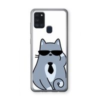 Cool cat: Samsung Galaxy A21s Transparant Hoesje