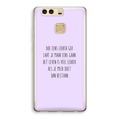 Gek: Huawei P9 Transparant Hoesje