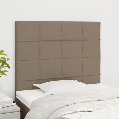 Hoofdborden 2 st 100x5x78/88 cm stof taupe