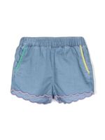 Stella McCartney Kids short à bords festonnés - Bleu - thumbnail