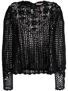 TWINSET pull en crochet - Noir