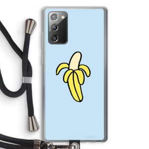 Banana: Samsung Galaxy Note 20 / Note 20 5G Transparant Hoesje met koord