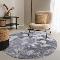 Vloerkleed Calida Rond - Grijs maat: xcm - materiaal: Polyester - Dekbed-Discounter.nl