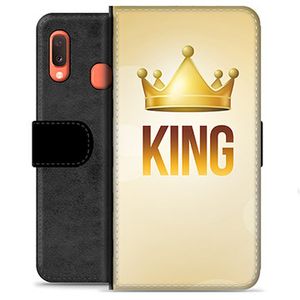 Samsung Galaxy A20e Premium Wallet Hoesje - King