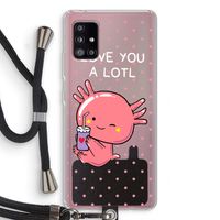 Love You A Lotl: Samsung Galaxy A51 5G Transparant Hoesje met koord