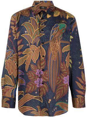 ETRO chemise à imprimé végétal - Bleu