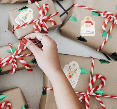 Kerst sticker kado labels