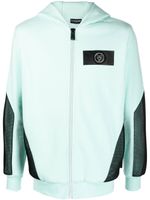 Plein Sport hoodie zippé à patch logo - Vert - thumbnail