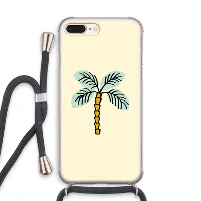Palmboom: iPhone 8 Plus Transparant Hoesje met koord