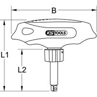 KS Tools 151.1109 handschroevendraaier Schroevendraaier met meerdere bits Rechte schroevendraaier - thumbnail