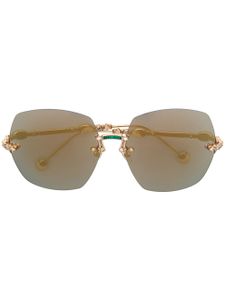 Elie Saab oversized sunglasses - Or